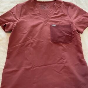 Figs Mauve Catarina Scrub Top